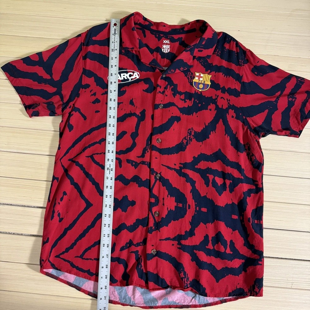 FC Barcelona Barca FCB Football Jersey Shirt Animal Print Red Black sz XXL - Picture 7 of 11